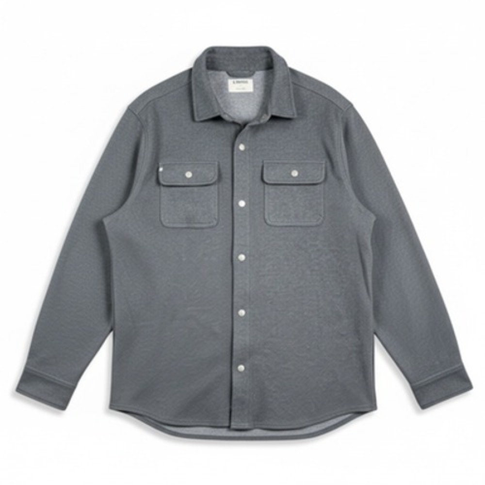 Linksoul Jacket Mens XL Gray Shirt Jacket Snap Front Overshirt